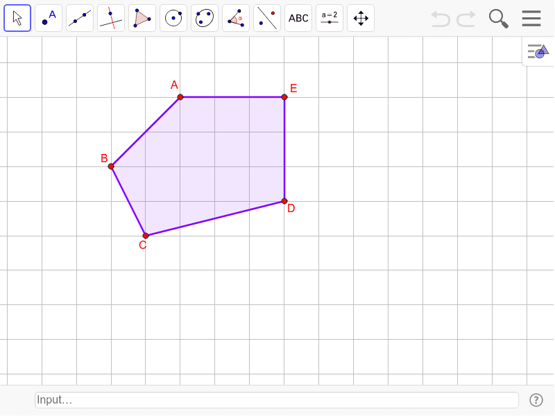 how to draw a pentagon on graph paper