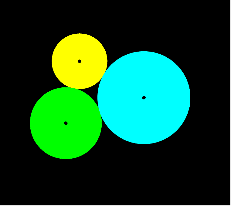 Three mutually tangent circles – GeoGebra