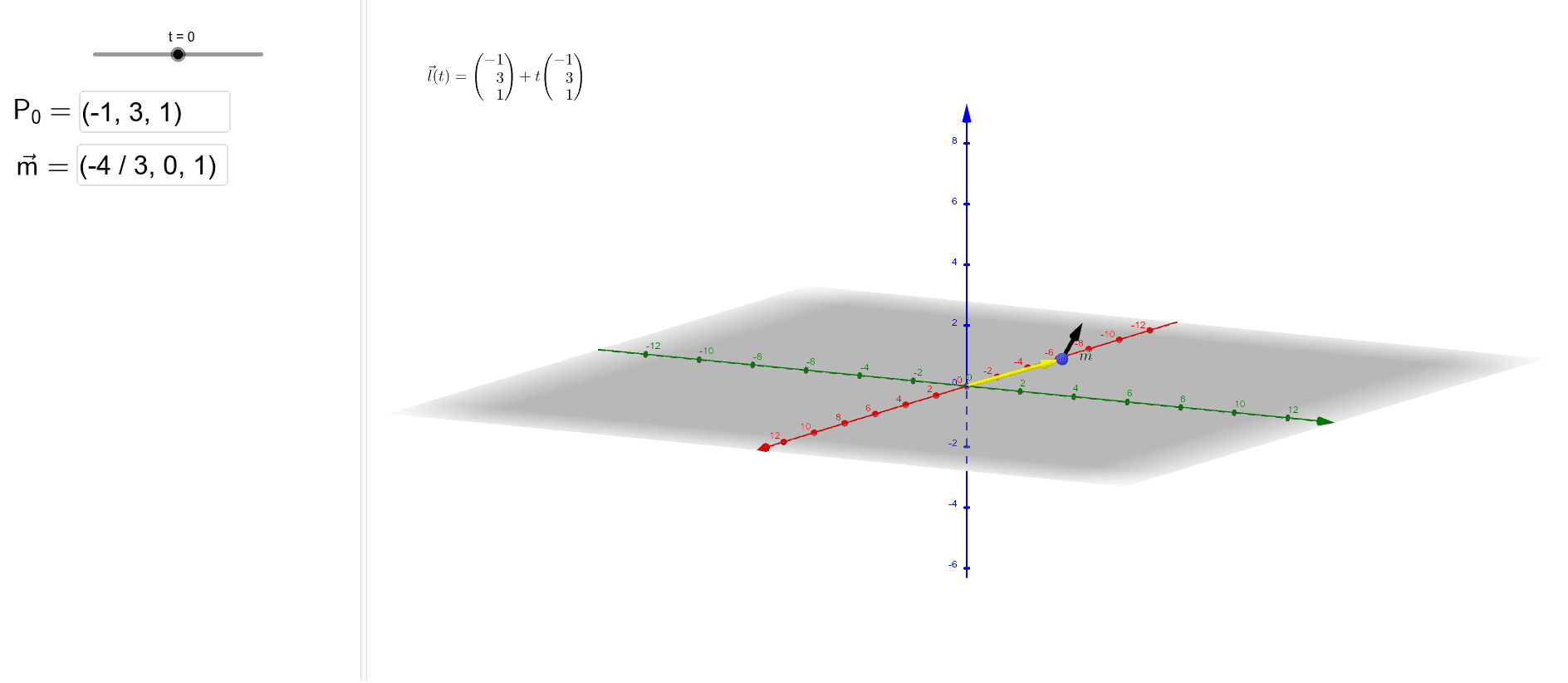 Vector Form of a Line in R3 – GeoGebra