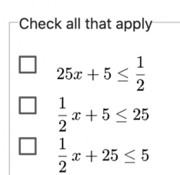 Algebra 3.16 Interpreting inequalities