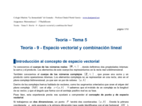 Teoría - 9 - Espacio vectorial y combinación lineal.pdf