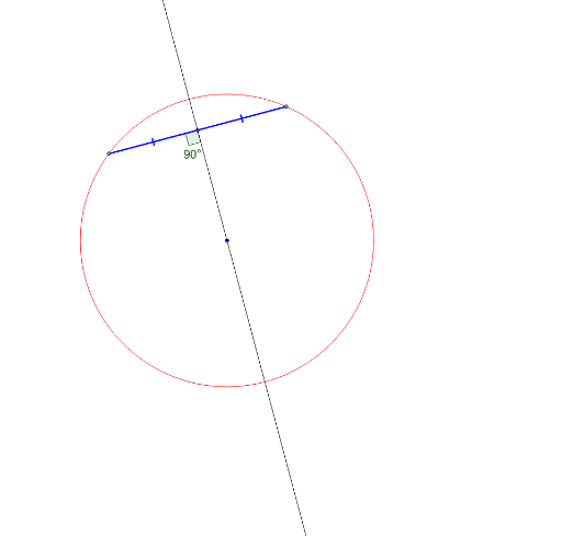 The the perpendicular bisector of a chord – GeoGebra