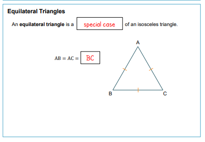 SPECIAL CASE OF ISOSCELES TRIANGLES