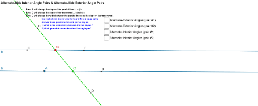 Alternate Exterior and Alternate Interior Angles - GeoGebra