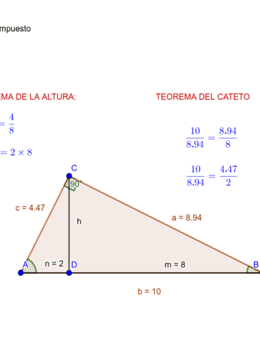 Teorema Del Cateto Y Altura Geogebra 0466