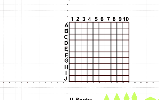 Schiffe versenken-Feld mit Schiffen – GeoGebra