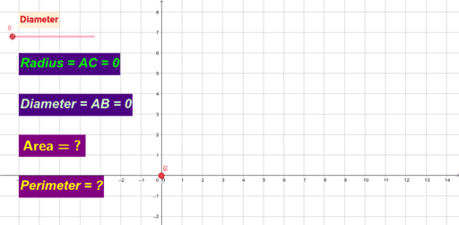 Semi Circle Area and Perimeter – GeoGebra