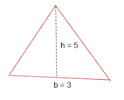 Calcula el área del siguiente triángulo. 