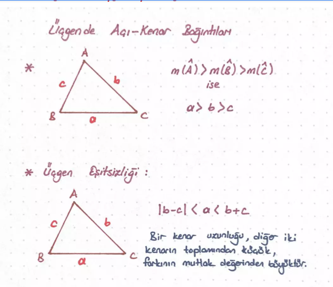 Bu formüle uygun olarak kenar bağıntıları sayesinde düzgün üçgenler oluşturabiliriz.