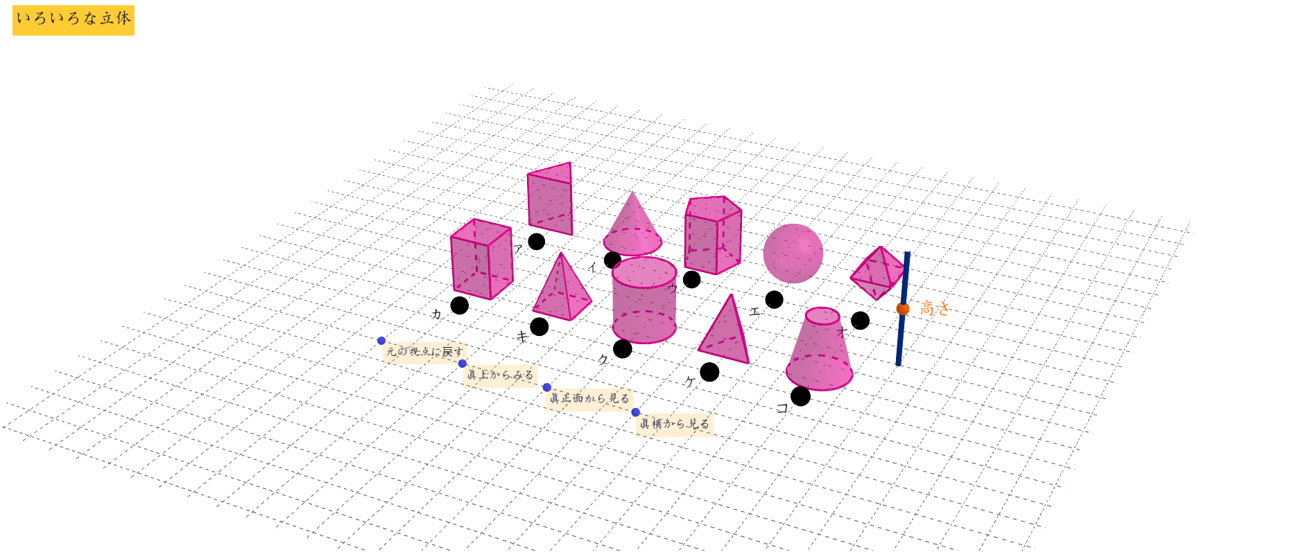 いろいろな立体 Geogebra