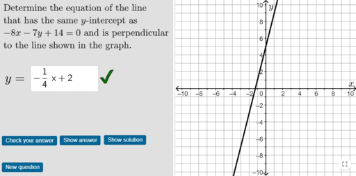 Perpendicular Lines and y-Intercepts – GeoGebra