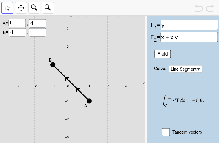 Line Integrals Of Vector Fields: Work & Circulation – GeoGebra