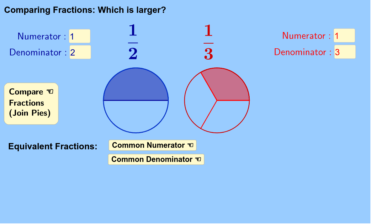 compare fractions calculator