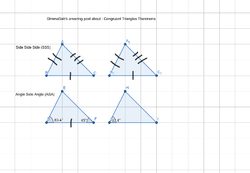Congruent Triangles Therorems Geogebra 9825