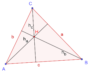 Höhenschnittpunkt eines Dreiecks