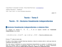 Teoría - 10 - Vectores linealmente independientes.pdf