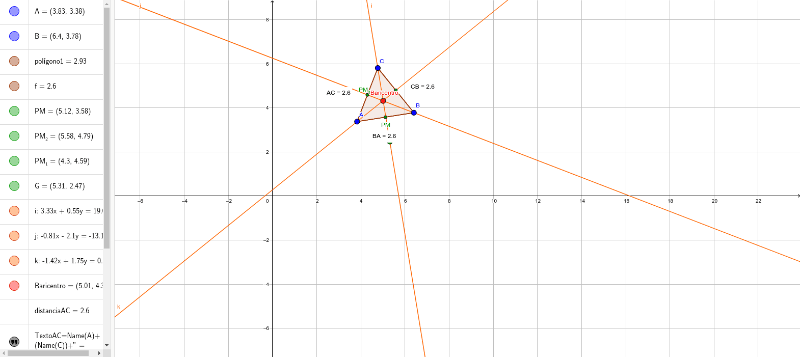 Construccion Del Baricentro De Un Triangulo Equilatero Geogebra