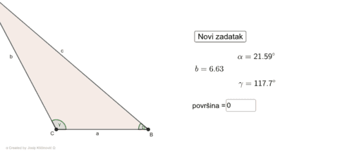 Površina Trokuta 2 Geogebra