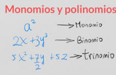 MONOMIOS Y POLINOMIOS