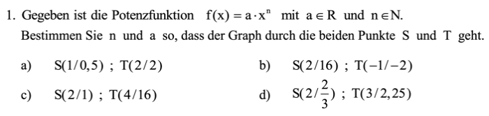 Funktionsgleichung finden