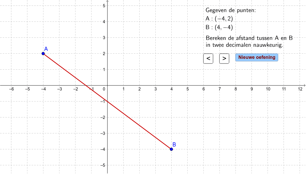 Afstand Tussen Twee Punten Berekenen. Pythagoras – GeoGebra