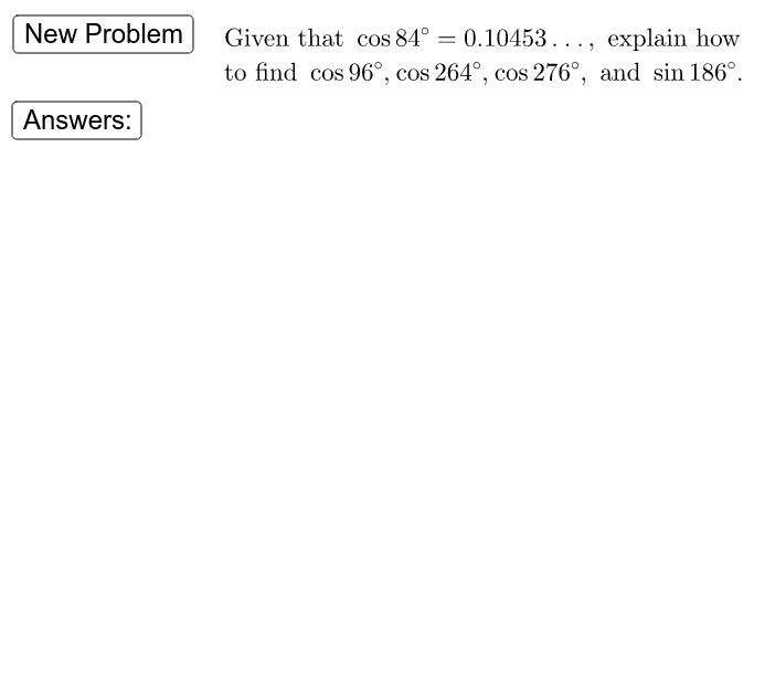 Unit Circle Practice – GeoGebra