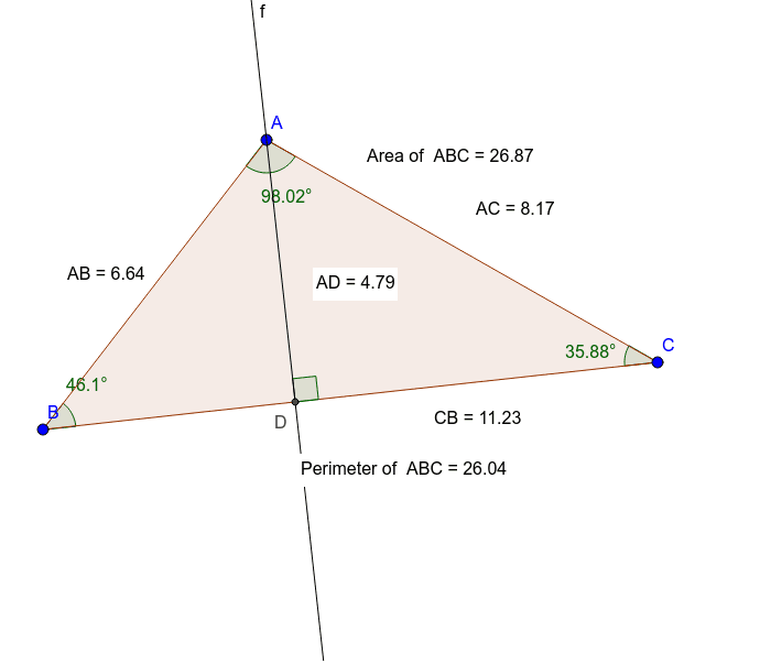 Angle properties of Triangles – GeoGebra