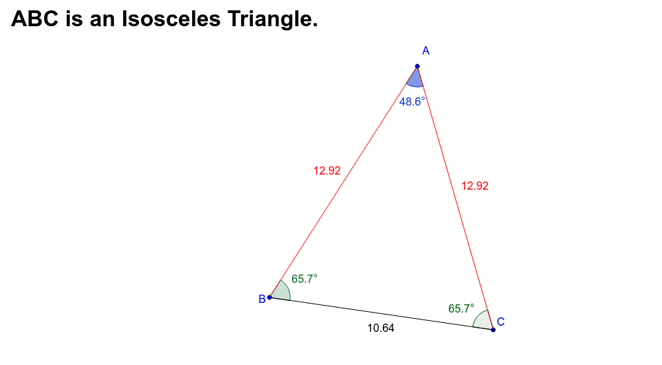 Isosceles Triangle Geogebra 4907