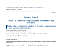 Teoría - 2 - Dominio en operaciones elementales con funciones.pdf