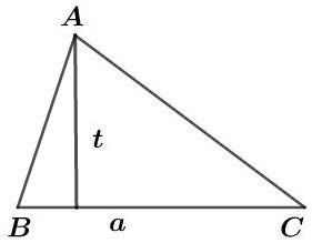 Keliling Segitiga = AB + BC + AC

Luas Segitiga = 1/2 x a x t