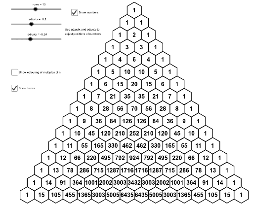 Pascal's Triangle - interactive – GeoGebra