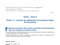 Teoría - 8 - cociente de polinomios con mezcla en tipos de soluciones.pdf