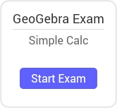 Selecciona [button_small]Comenzar[/button_small] para comenzar un examen con la aplicación para [i]tablet [/i]Calculadora GeoGebra Examen.  