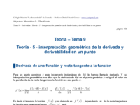 Teoría - 5 - interpretación geométrica de la derivada y derivabilidad en un punto.pdf