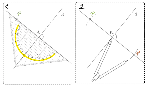 Mit Geodreieck und Zirkel