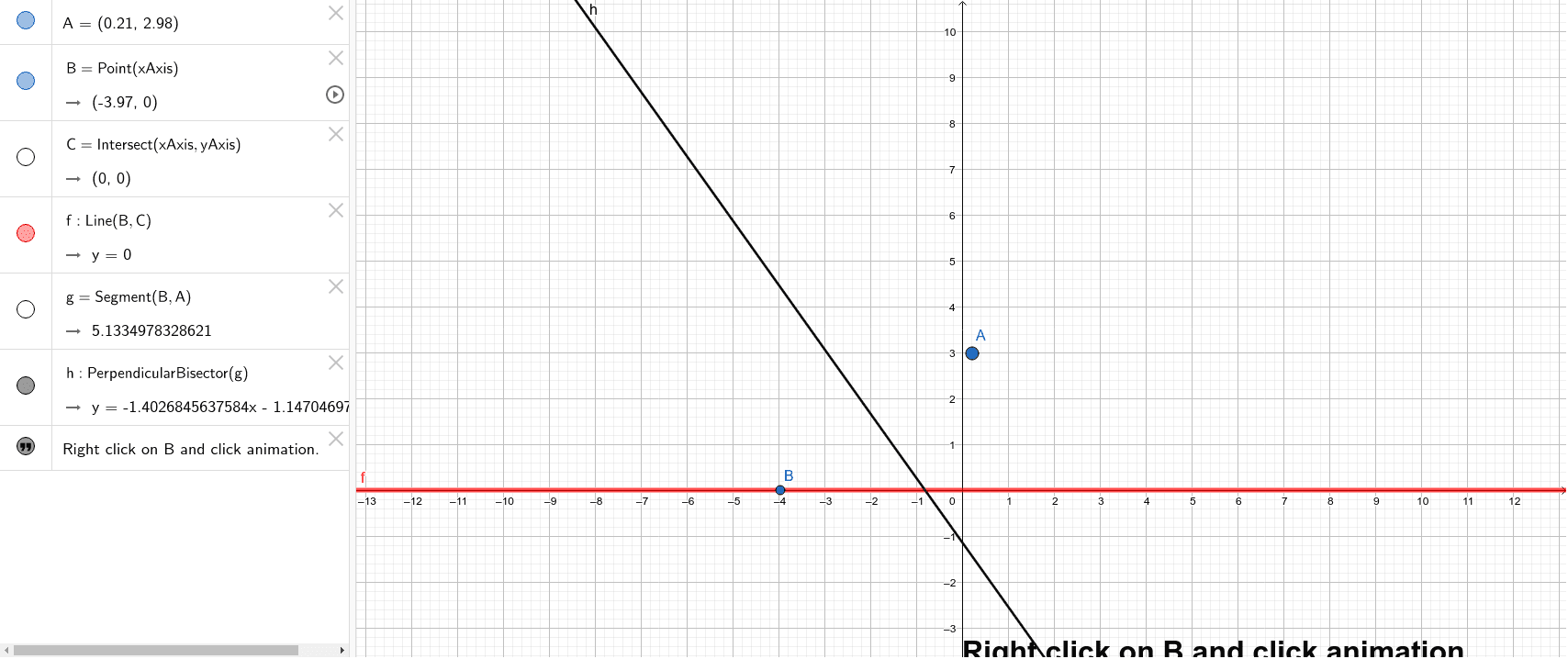 Paper Folding Parabola GeoGebra