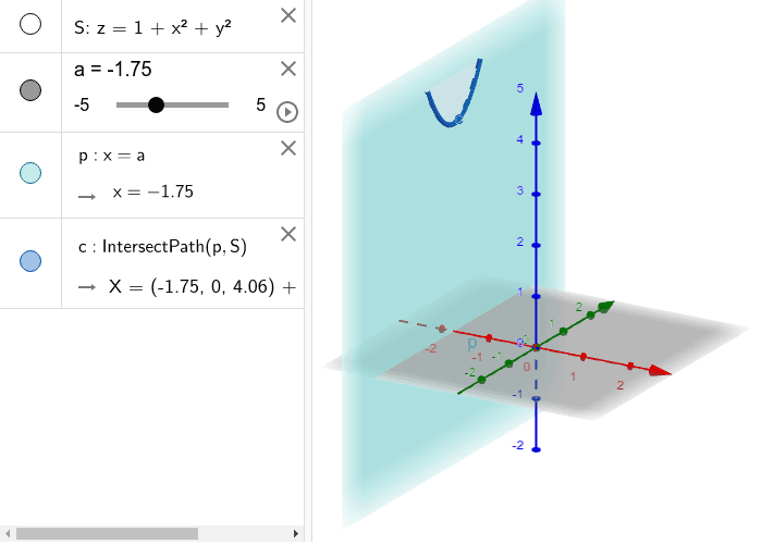 Calc 3 Surfaces And Traces 2 Geogebra