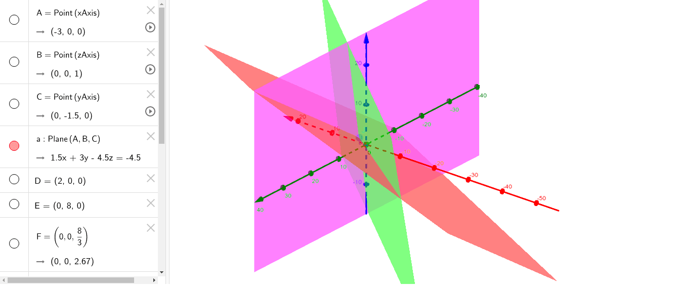 Intersección De 3 Planos Geogebra 5724