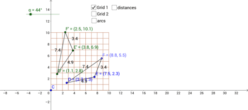 Euclidean Rotation Two Frames Geogebra