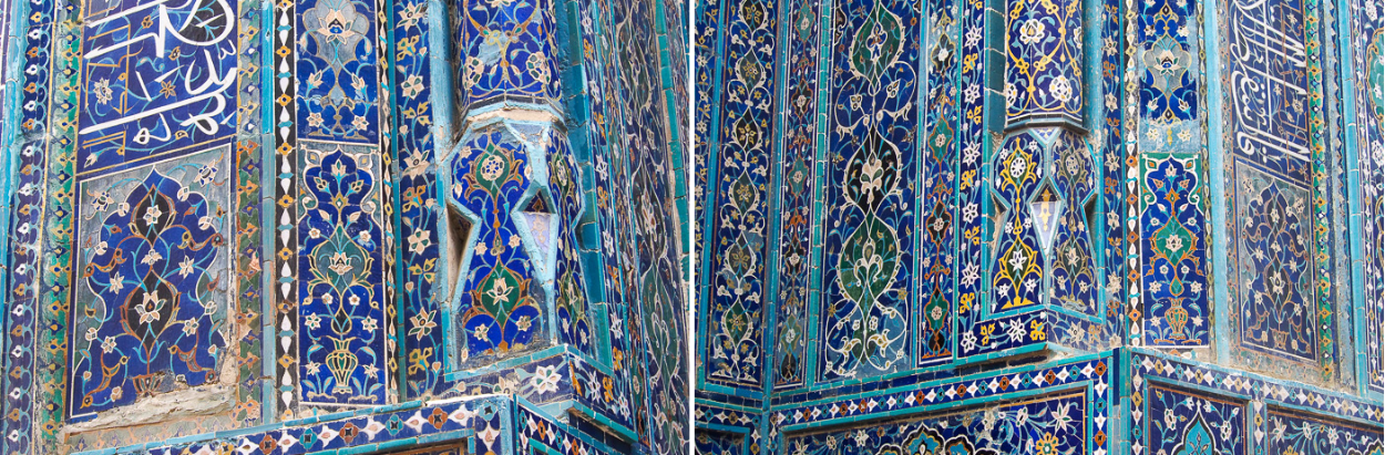 Details van het Shirin Bika mausoleum