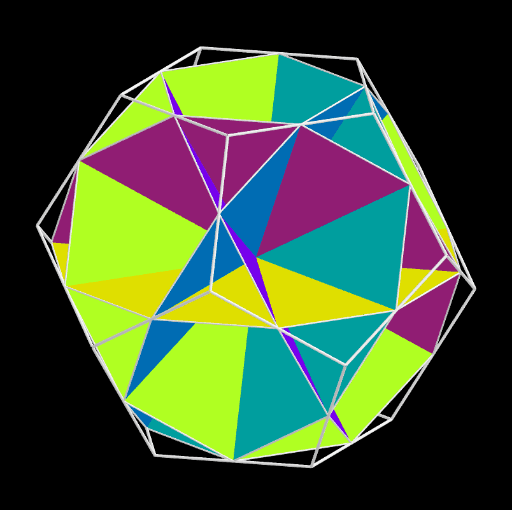 Six regular decagons in a dodecahedron form a icosidodecahedron – GeoGebra