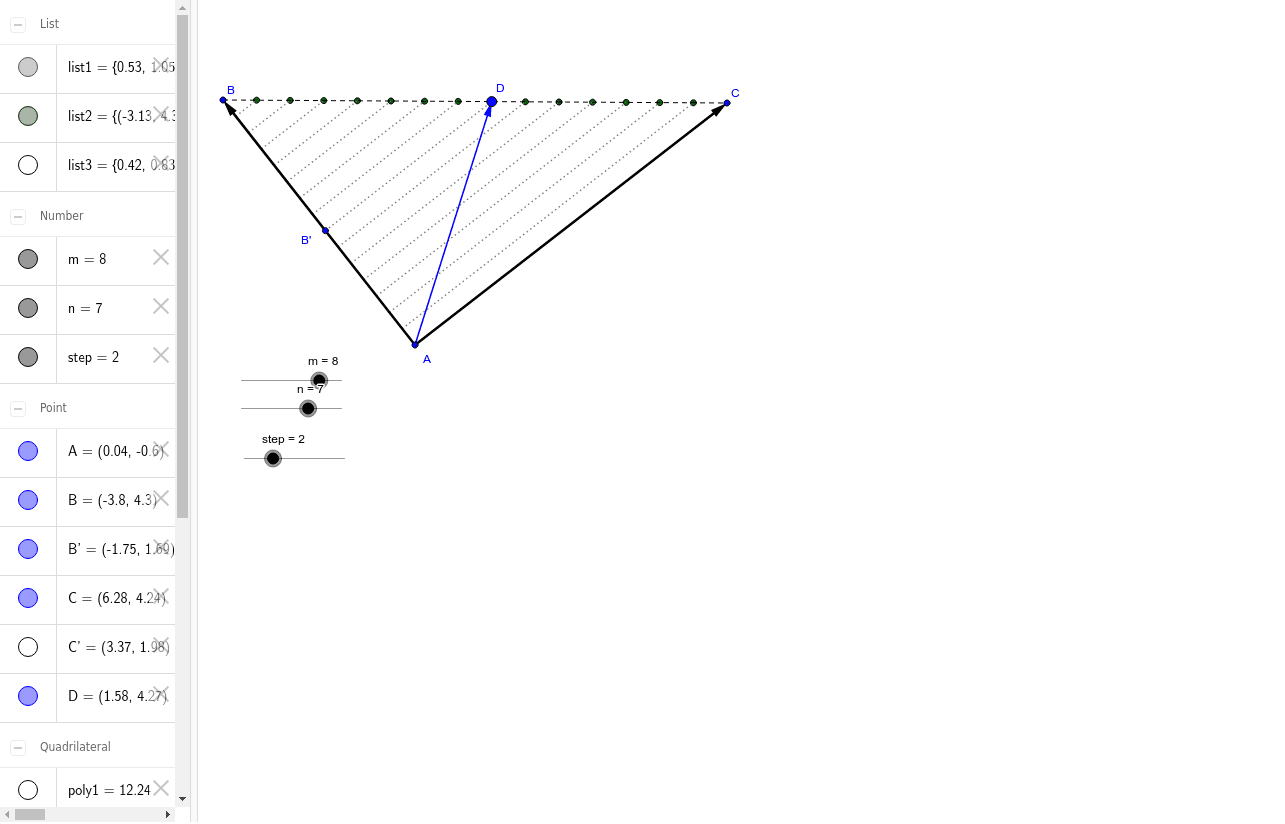 向量分點公式 Geogebra