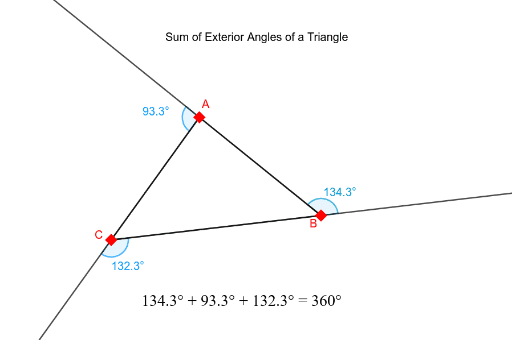 sim12: Sum of Exterior Angles of a Triangle – GeoGebra