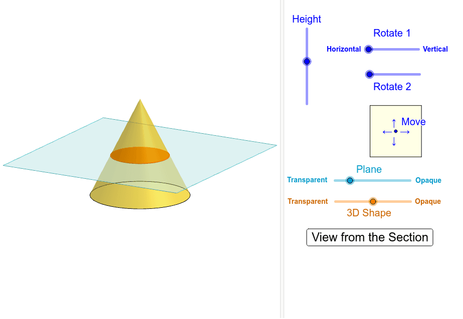 Sections of Cones – GeoGebra