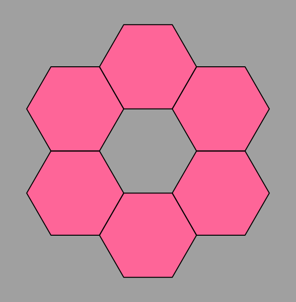 Hexagones glissants