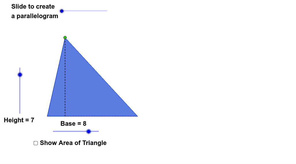 Activity 12E: Choosing the Base and Height of Triangle – GeoGebra