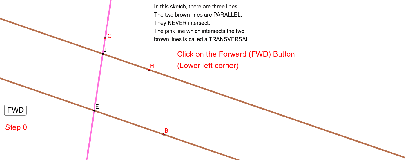 Angles Formed By Parallell Lines And A Transversal – GeoGebra