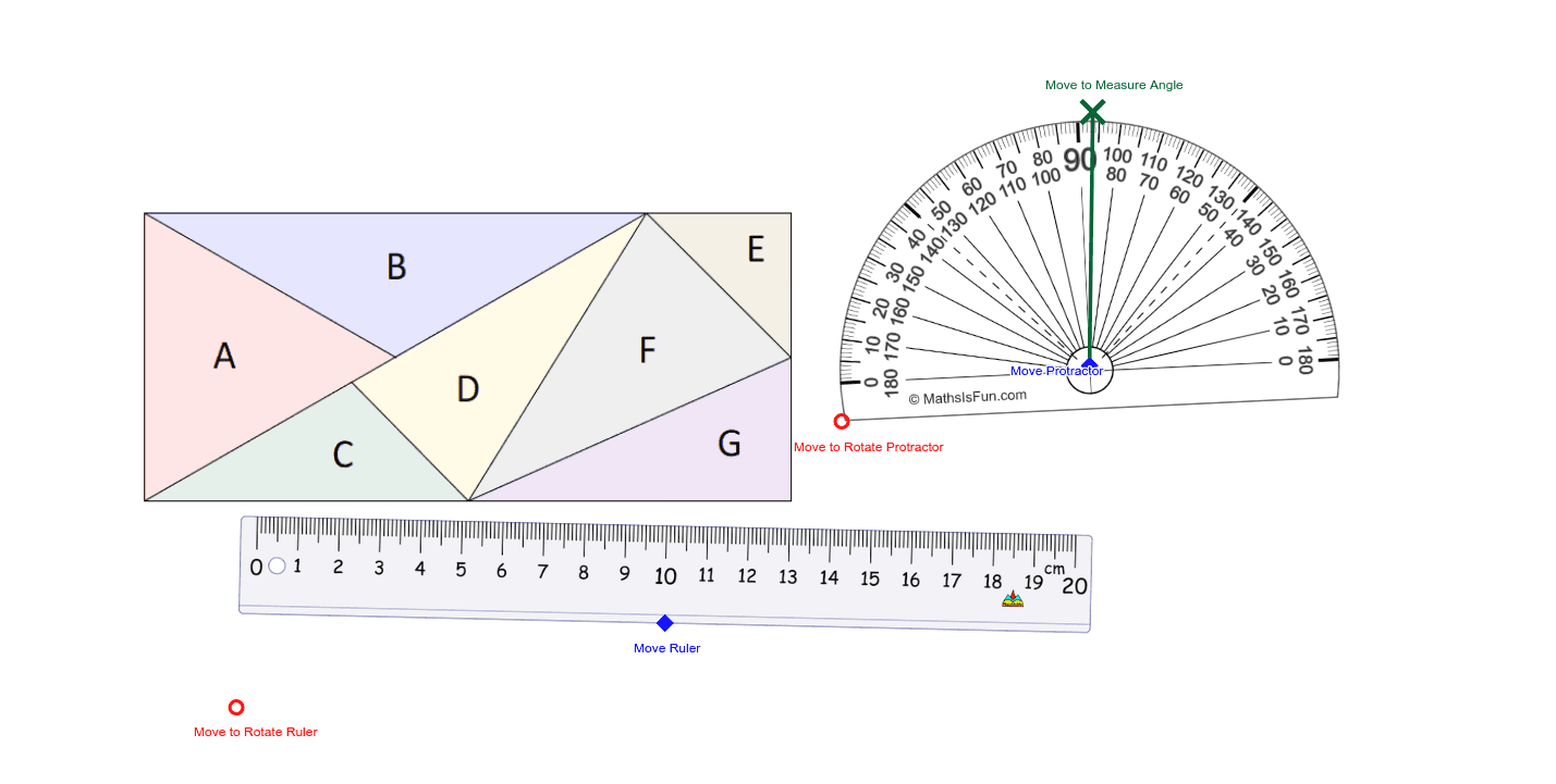 Angle trisection using compass and tape measure – GeoGebra