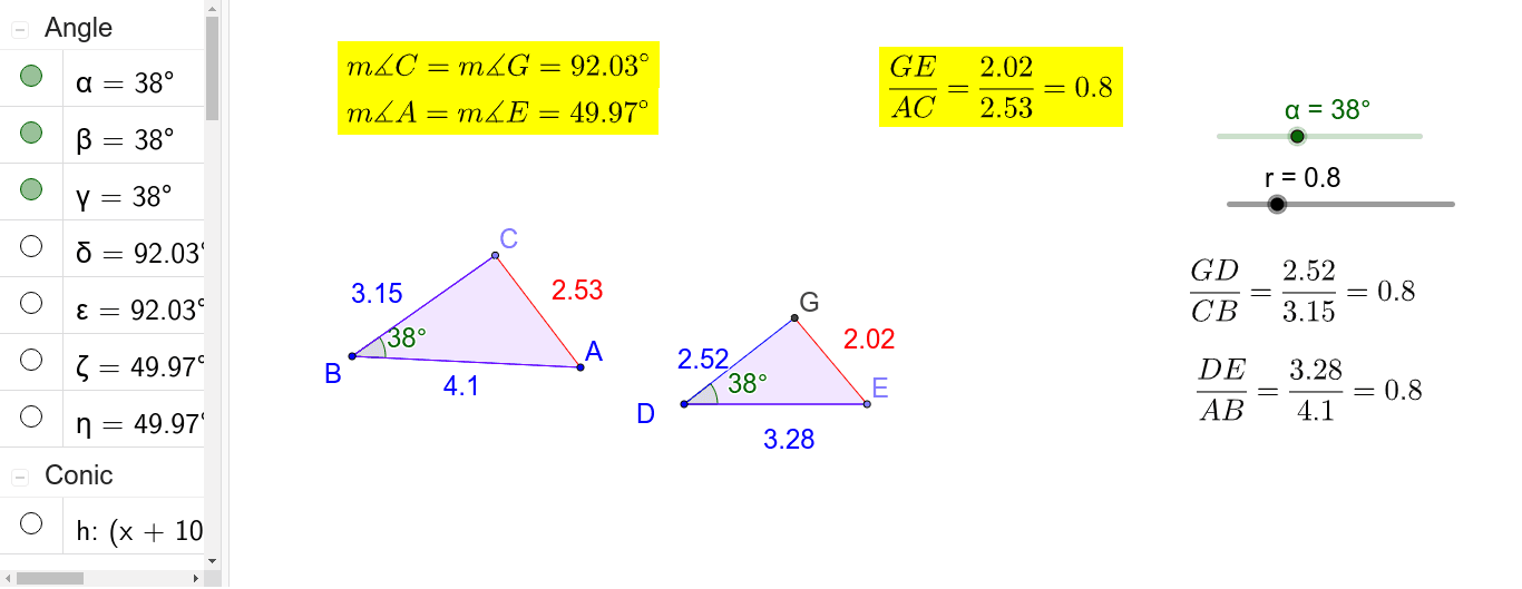 sas geometry formula