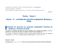 Teoría - 11 - unicidad de solución empleando Bolzano y Rolle.pdf